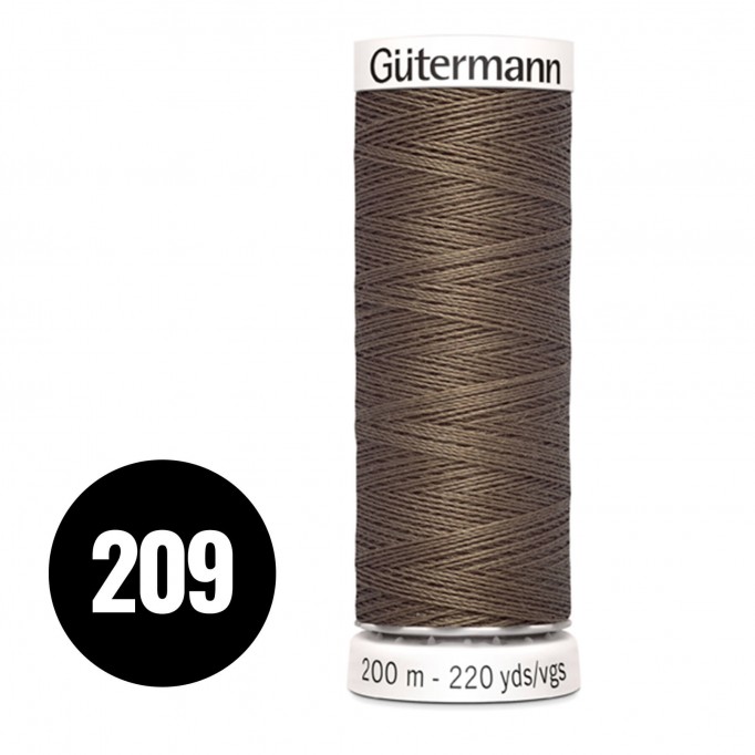 Gütermann 209 Dark Brown 200M (043) - (Sewing Threads)