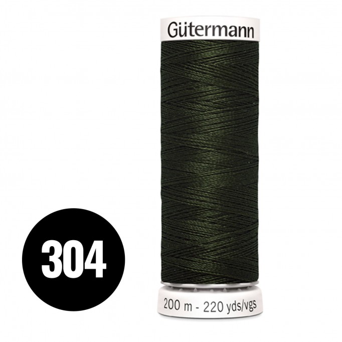 Gütermann 304 Black Green 200M (043) - (Sewing Threads)