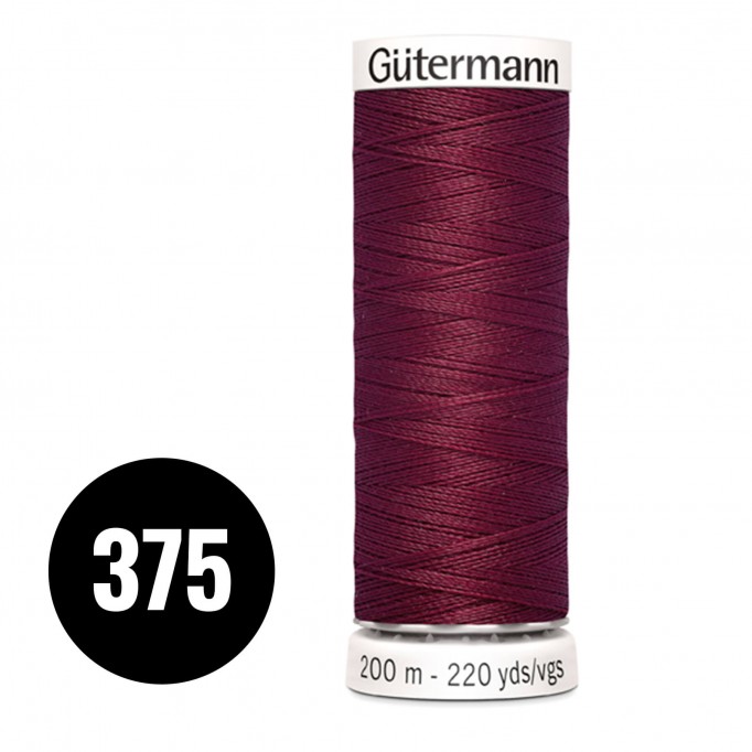 Gütermann 375 Bordeaux Red 200M (043) - (Sewing Threads)