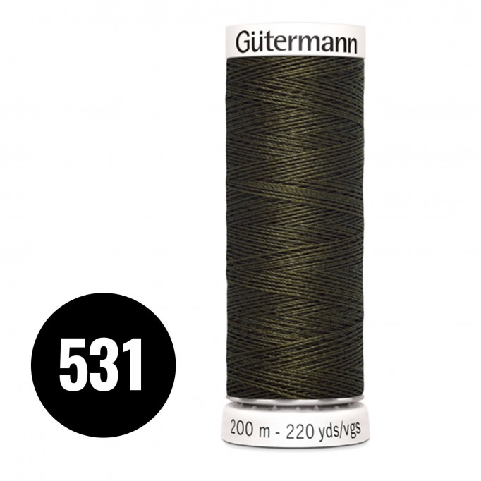 Gütermann 531 Black Khaki 200M (043) - (Sewing Threads)