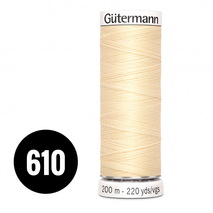 Gütermann 610 Light Beige Yellow 200M (043) - (Sewing Threads)