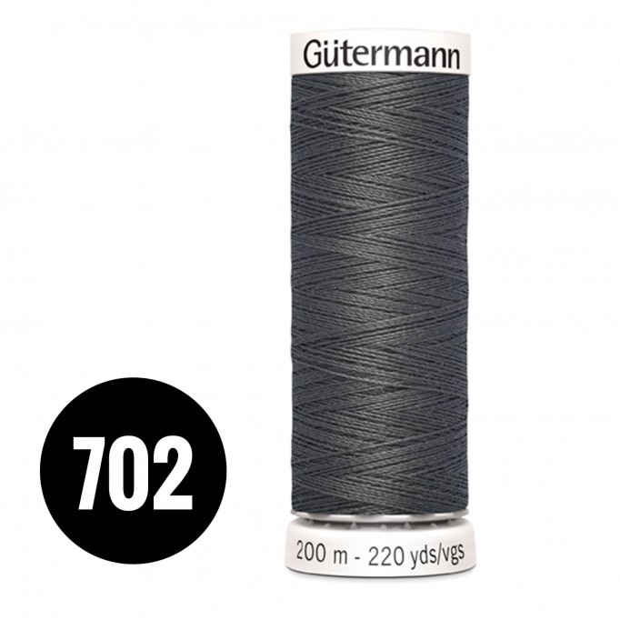 Gütermann 702 Dark Grey 200M (043) - (Sewing Threads)