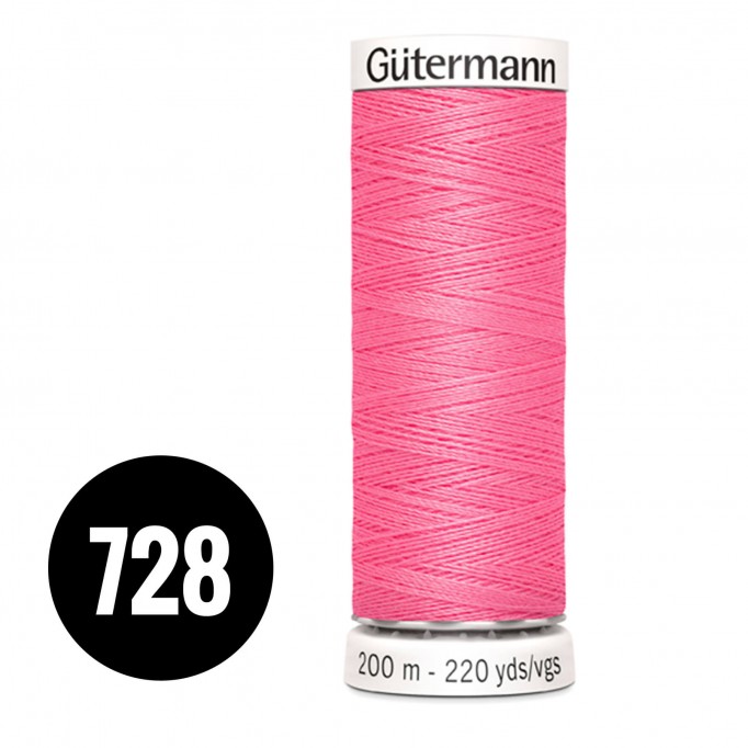 Gütermann 728 Fluor Pink 200M (043) - (Sewing Threads)