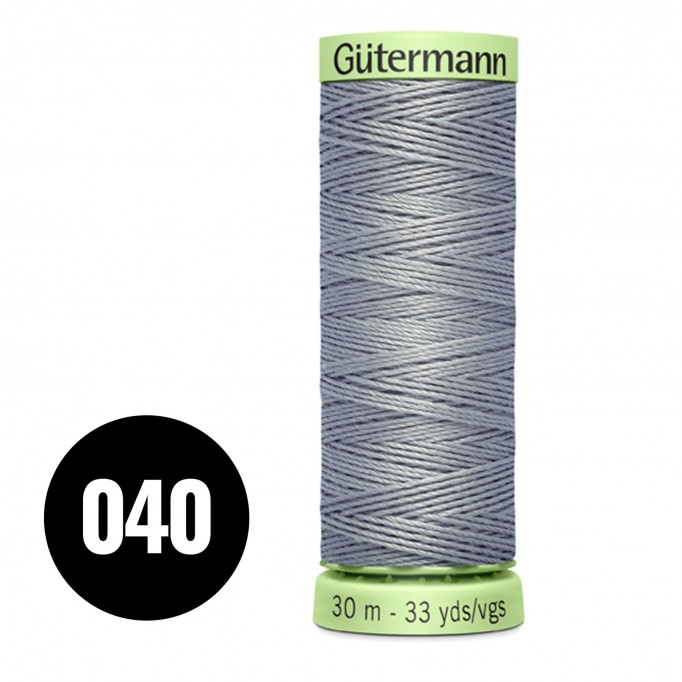 Gütermann Ornamental And Button Hole Thread Steel Grey 30M (040) - (Haberdashery)