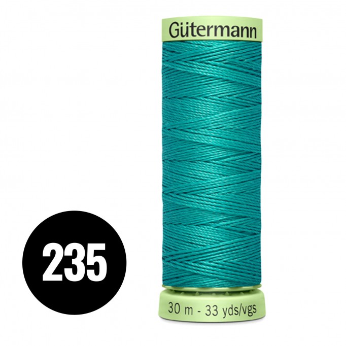 Gütermann Ornamental And Button Hole Thread Turquoise Green 30M (235) - (Haberdashery)