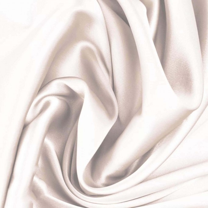 Stretch Silke Satin Stof Lys Beige - (Fashion Stoffer)