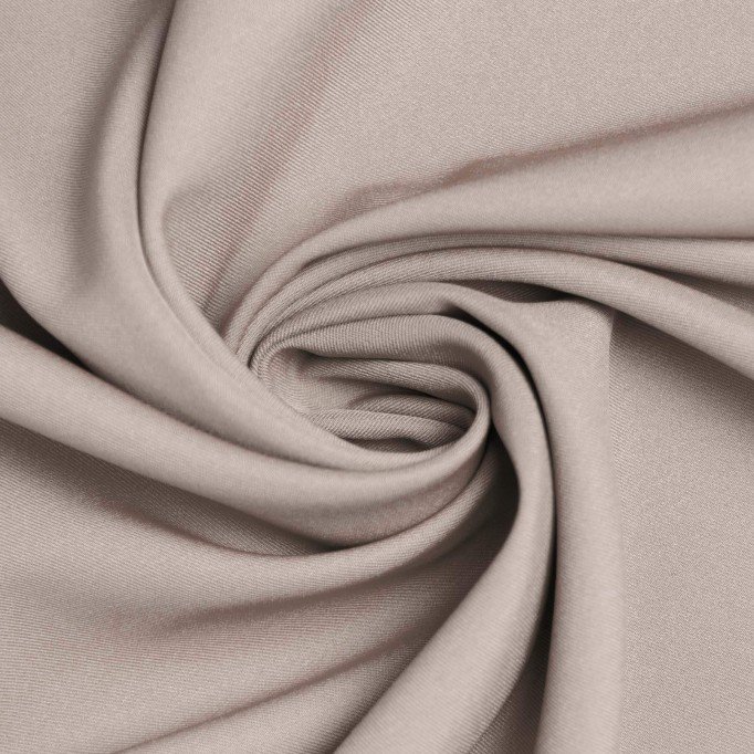 Stretch Gabardine Stof (Bambus Touch) Mørk Beige - (Gabardine Stof)