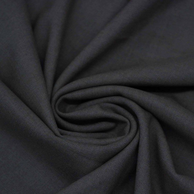 Stretch Gabardine Stof (Soft-Touch TR Blend) Mørkegrå Melange - (Gabardine Stof)