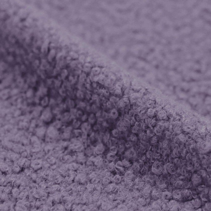 Boucle Stof Krøllet Mauve - (Boucle Stof (Metervare))