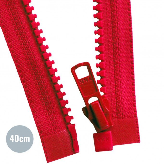 VISLON Divisible Zipper YKK Dark Red 40CM - (Zippers YKK)