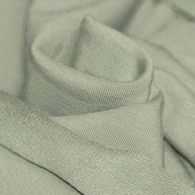 French Terry Fabric Khaki Green - (Sweat Fabric)