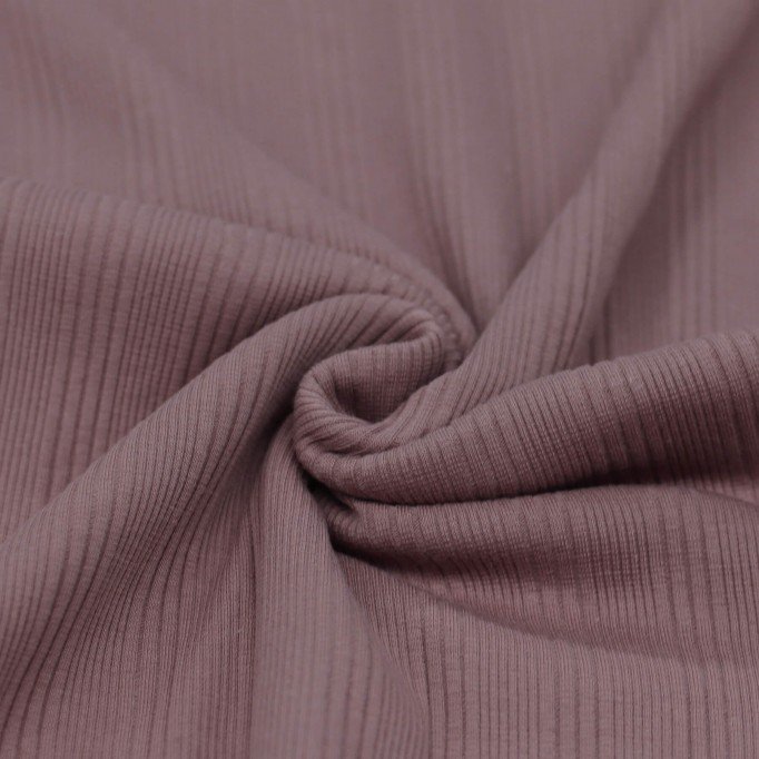 Irregular Rib Jersey Fabric Old Mauve - (Jersey Fabrics)