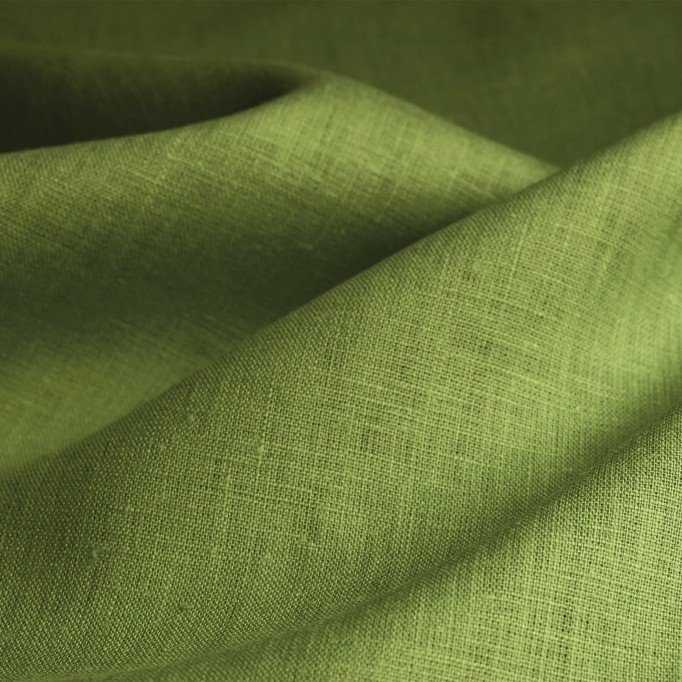 Linen Fabric Moss Green - (Linen Fabric Washed)