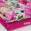 Digital Print Bamboo Jersey - Summer Flowers Hot Pink - (Printed Jersey Fabric)