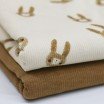 Tissu Maille Tricot Côtelé - Croquis Lapins Beige - (Tissus Jersey)