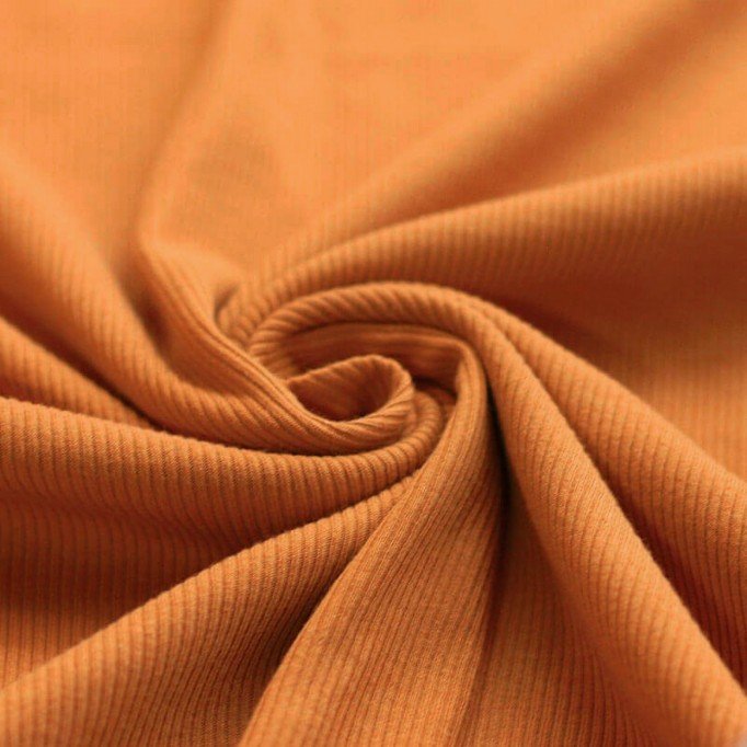 Rib Knit Jersey Fabric Dusty Orange - (Jersey Fabrics)