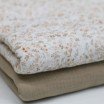 Tissu Double Gaze Impression Numérique - Beige Fleur Sauvage - (Tissu Enfant)