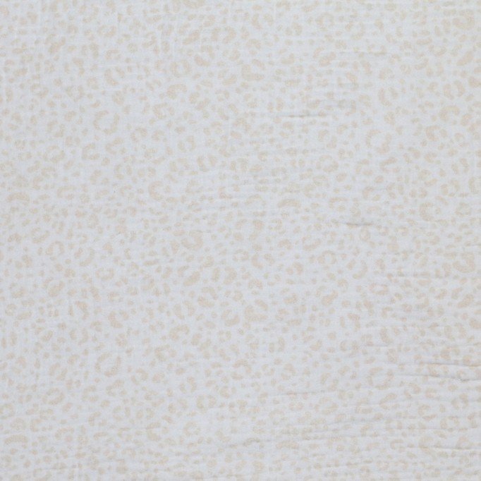 Baby Musselin Stof Digital Print - Blush Leopard Beige - (Børnestoffer)