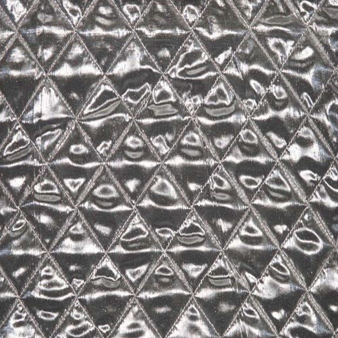 Quilted Lining Fabric 5cm Silver  - (Lining Fabric Quilted)