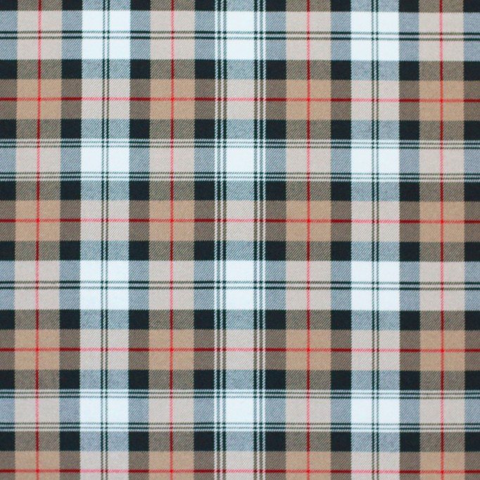 Tissu Tartan Écossais Stretch Petite Chameau Stuwart - (Tissus Écossais Tartan)