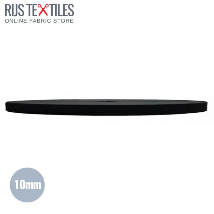 Woven Elastic Tape 10mm Black - (Elastic Tape)