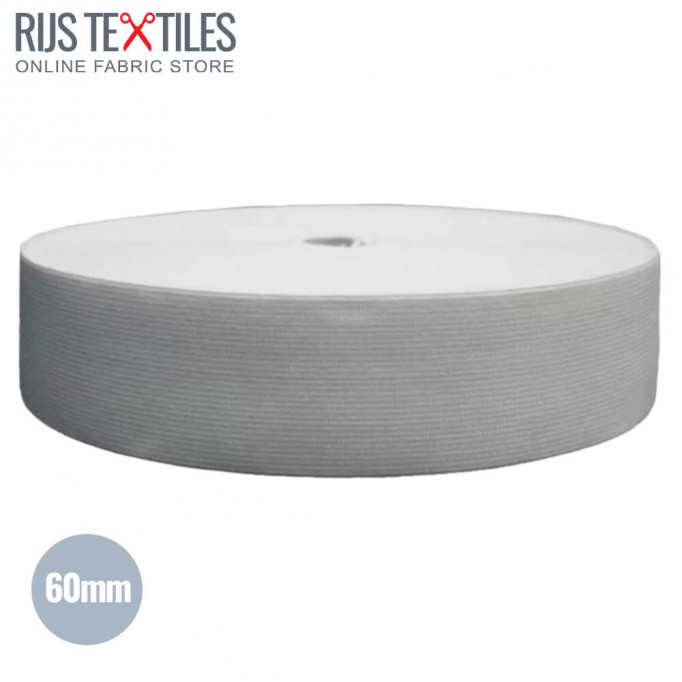 Woven Elastic Tape 60mm White - (Ribbons )