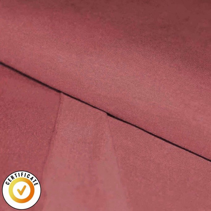 Organic French Terry Brushed Fabric Raspberry - (Jersey Fabrics)