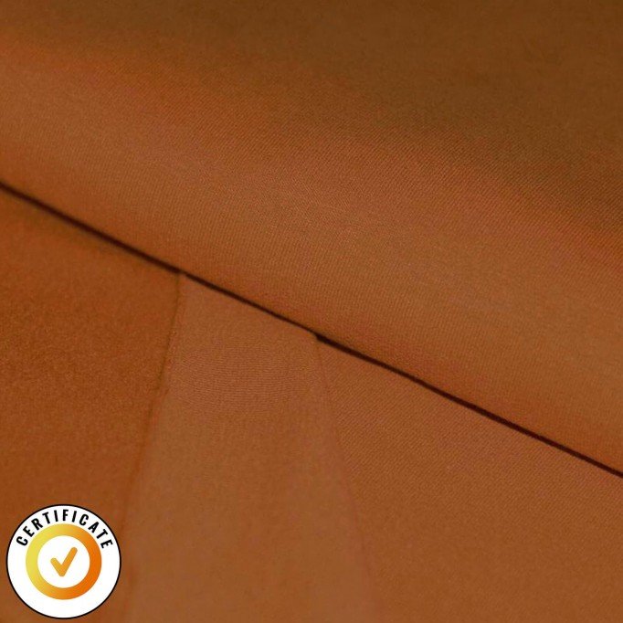 Organic French Terry Brushed Fabric Cognac - (Jersey Fabrics)