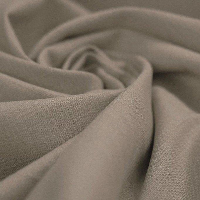 Hørstof Stretch Mørk Beige - (Fashion Stoffer)