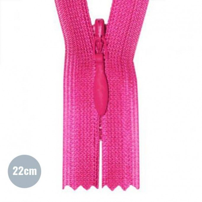 Invisible Zipper Fuchsia YKK 22CM Not Divisible - (Invisible Zippers YKK)