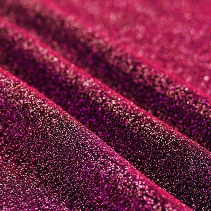 Jersey Glitter Mørk Fuchsia - (Jersey Glitter Stof)