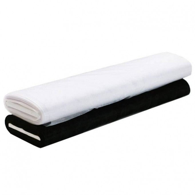 Organza Fabric Black And White 50 Meters Package Tkanina Organza