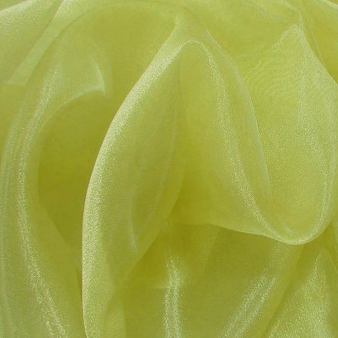 Organza Fabric Lime Tkanina Organza