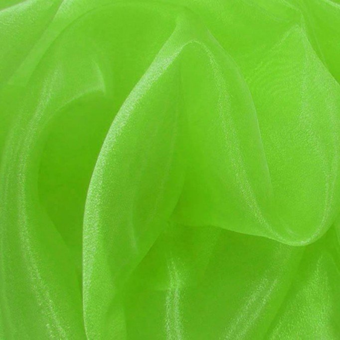 Organza Stof Fluor Lime - (Organza Dekostof)