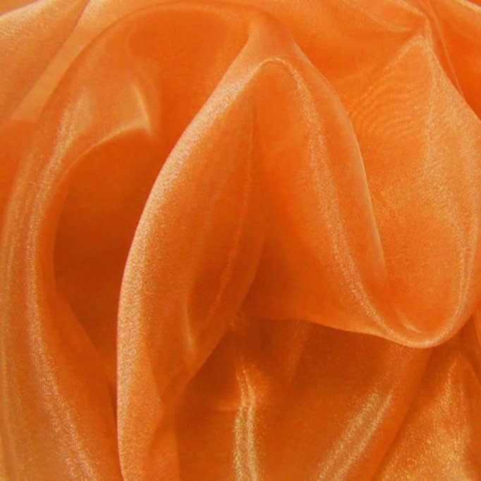 Organza Fabric Orange Tkanina Organza