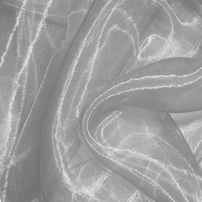 Organza Fabric Two Tone Silver Grey Tkanina Organza