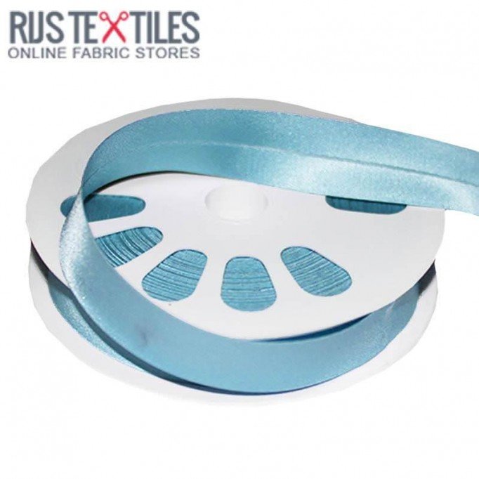 Satin Bias Binding Light Blue 20mm - (Ribbons )