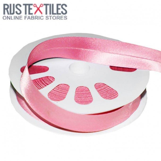 Satin Bias Binding Pink 20mm - (Ribbons )