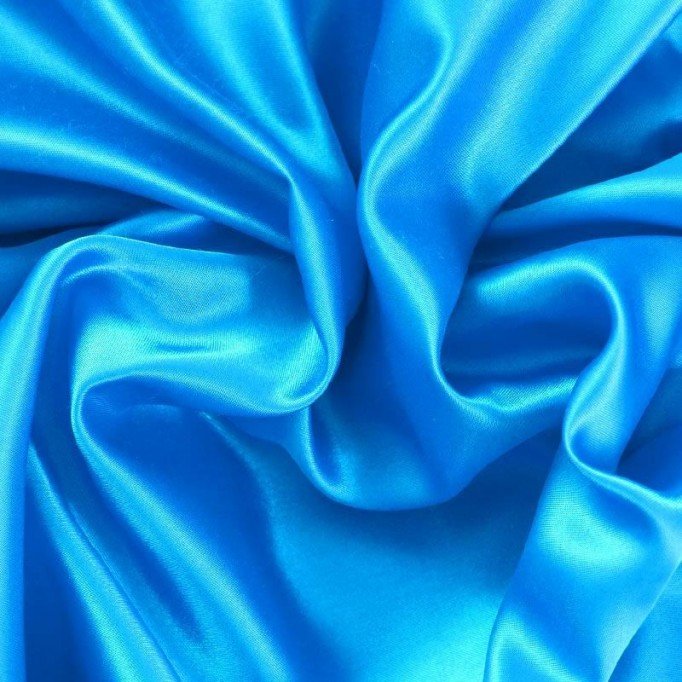 Satin Stof Aqua - (Satin Stof)