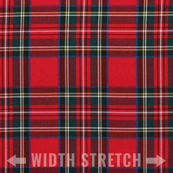 Tkanina Szkocka Kratę Rozciągliwa (Tartan) Czerwony Stuwart Tkaniny Szkocka Krata Tartan