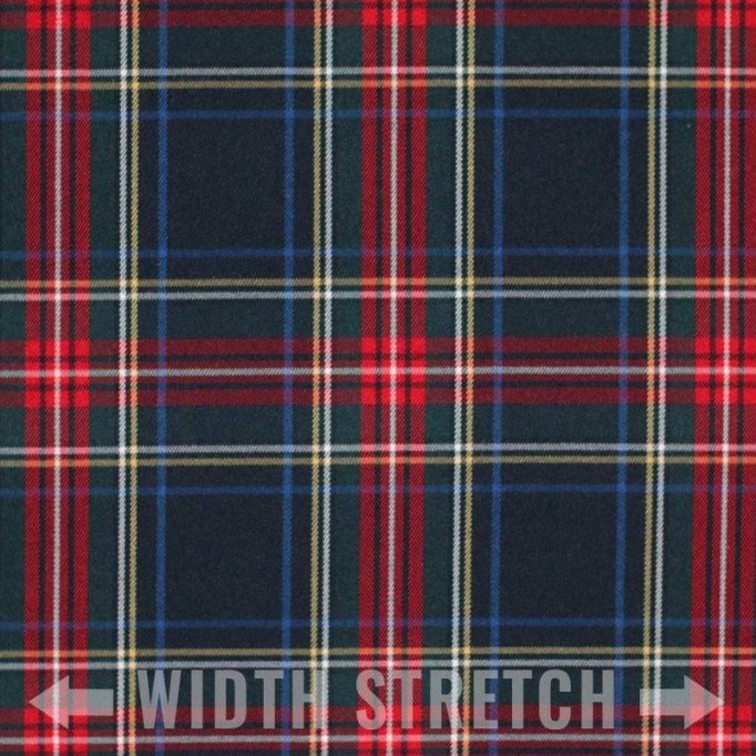 Tkanina Szkocka Kratę Rozciągliwa (Tartan) Granatowy Stuwart Tkaniny Szkocka Krata Tartan