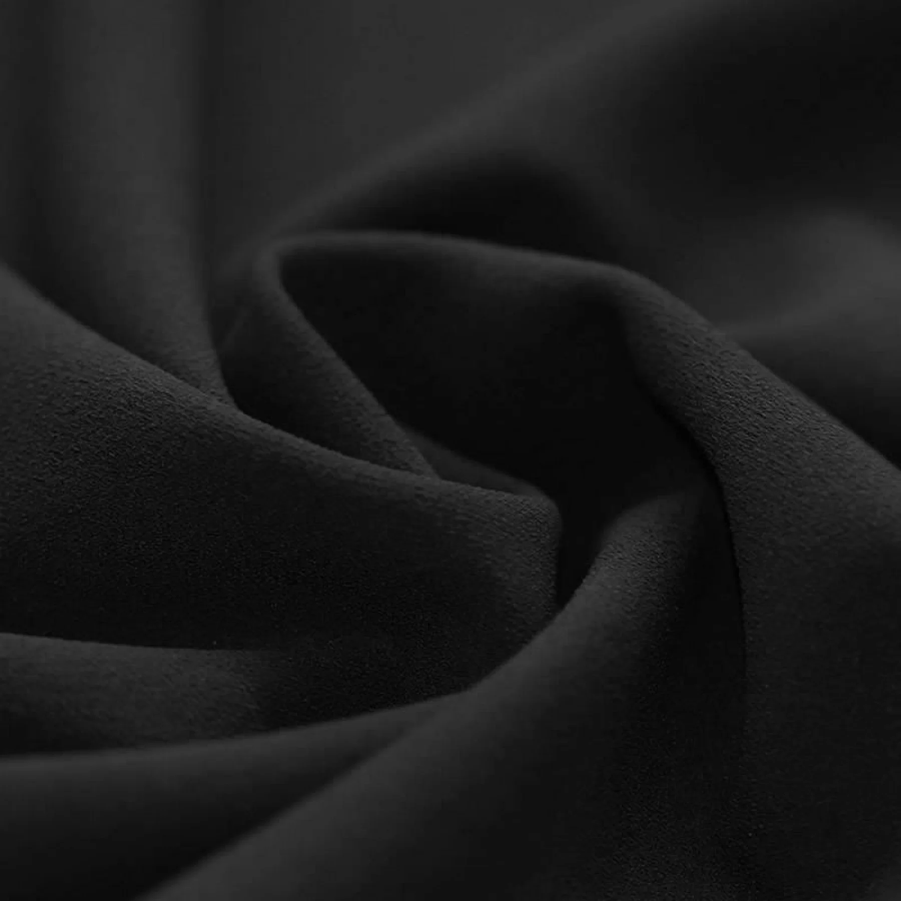 Scuba Crepe Knit Fabric Black Per Meter.