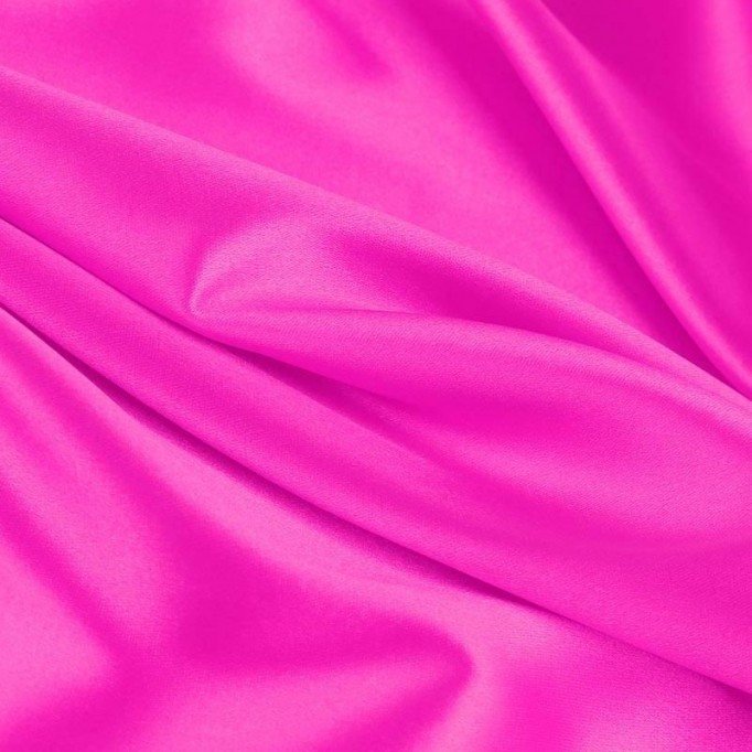 Lycra Stof (Skinnende) Fluor Pink - (Lycra Stof Glansfulde)