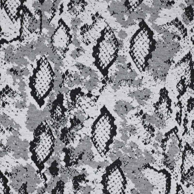 Jacquard Fabric - Snake Pattern Grey Tkaninowy Outlet