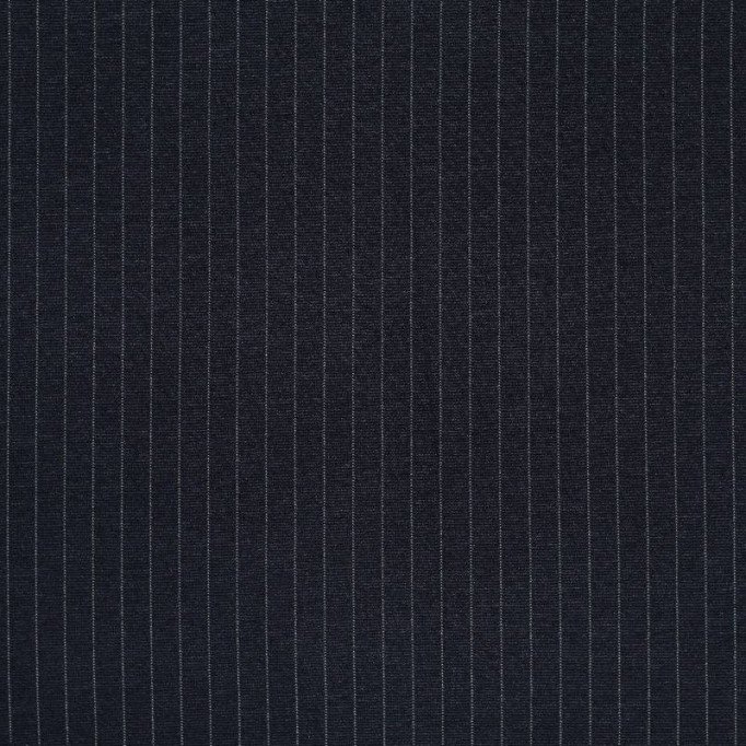 Kraftigere Jersey 10mm Nålestribet Navy Hvid - (Fashion Stoffer)