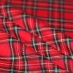 Scottish Tartan Fabric Small Red Stuwart Tkaniny Szkocka Krata Tartan